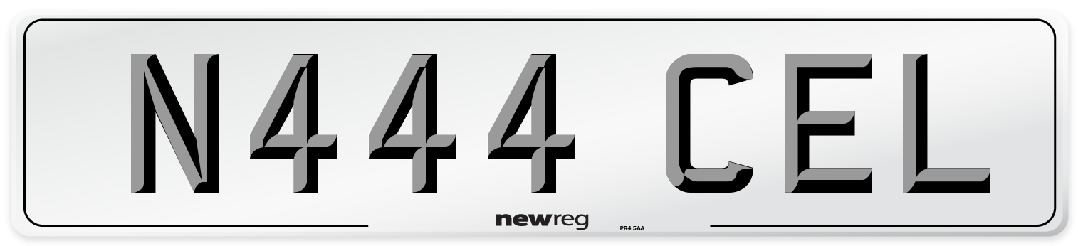 N444 CEL Number Plate from New Reg